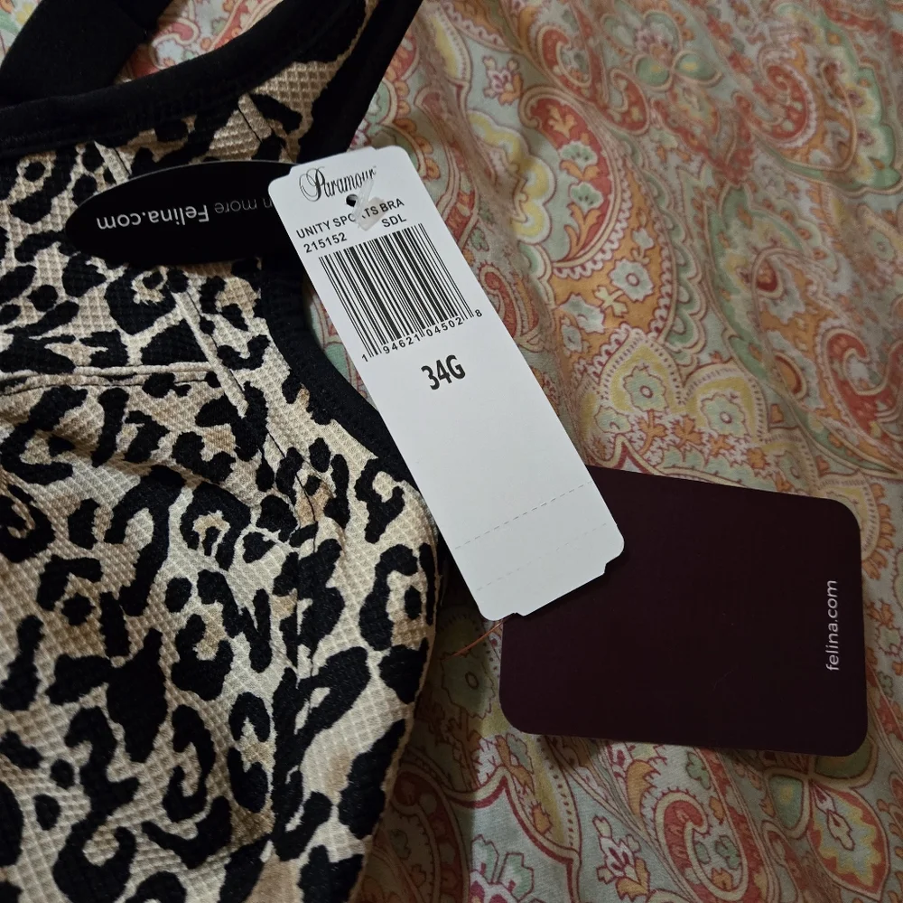 NWT Unity Sports Bra by Felina size 34G - Picture 3 of 3